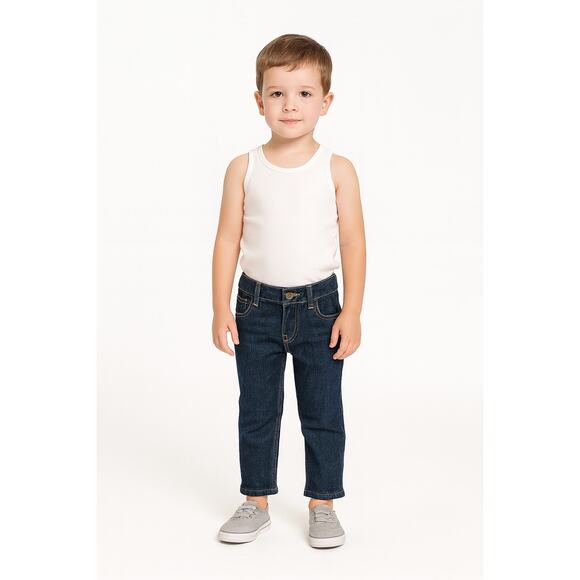 Izod Boys' Pull-On Dark Wash Jeans Size 5 Elastic Waistband Excellent Condition - Picture 1 of 7